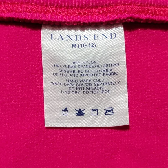 LANDS END BRIGHT NEON PINK BARBIECORE ACTIVEWEAR MINI SKIRT SET SZ 12 TOP SZ 8 - Picture 7 of 13